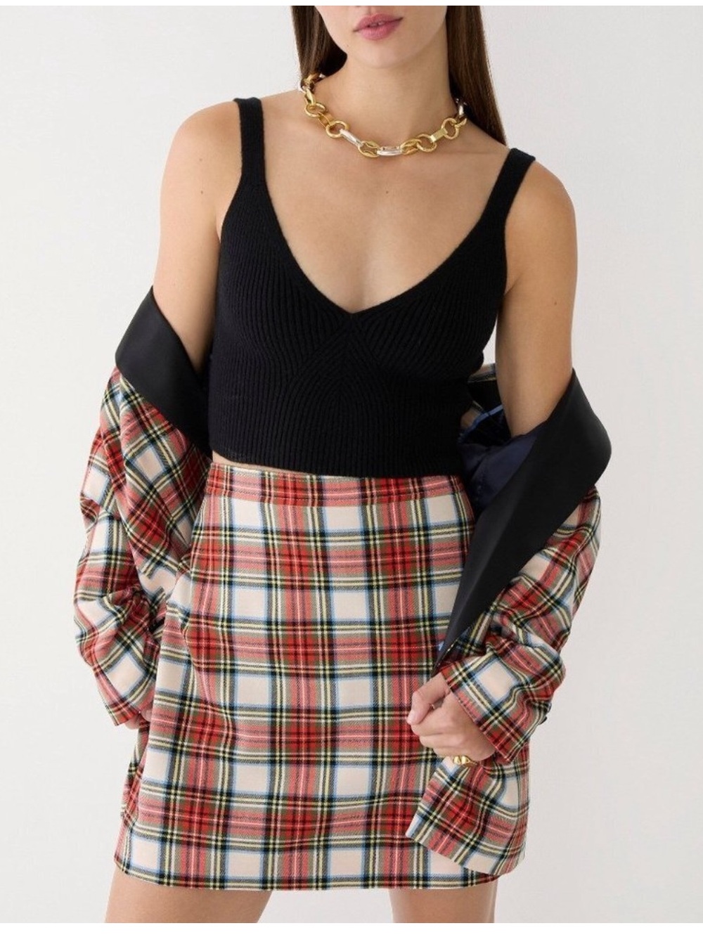 J Crew Natasha Skirt Stewart Tartan Plaid 14 Christmas Holiday Fall Autumn